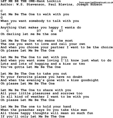 let me be the one lyrics|song let me be the one.